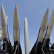 A mock Scud-B missile of North Korea, center, and other South Korean mock missiles are displayed at the Korea War Memorial Museum in Seoul, South Korea, Monday, May 16, 2016. South Korea, the United States and Japan will hold their first joint military training next month focused on cooperating to detect signs of missile launches from North Korea and trace missile trajectories, a Seoul defense official said Monday. (AP Photo/Ahn Young-joon)